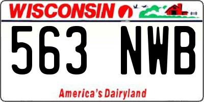 WI license plate 563NWB