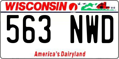 WI license plate 563NWD