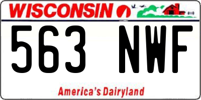 WI license plate 563NWF