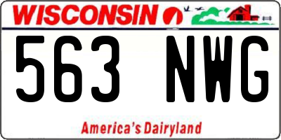 WI license plate 563NWG
