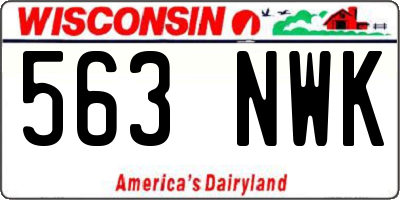 WI license plate 563NWK