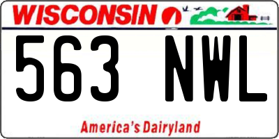 WI license plate 563NWL