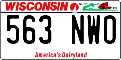 WI license plate 563NWO