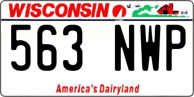 WI license plate 563NWP