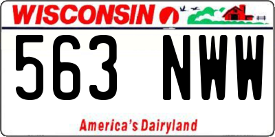WI license plate 563NWW