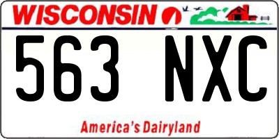 WI license plate 563NXC