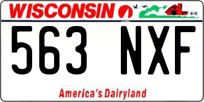 WI license plate 563NXF