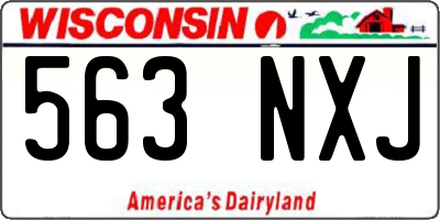 WI license plate 563NXJ