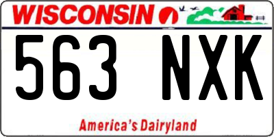 WI license plate 563NXK