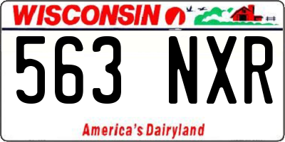 WI license plate 563NXR