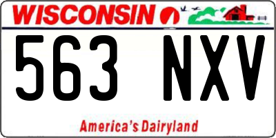 WI license plate 563NXV
