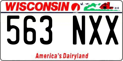 WI license plate 563NXX