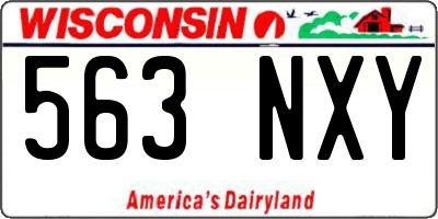 WI license plate 563NXY