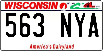 WI license plate 563NYA