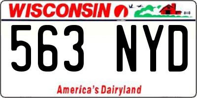 WI license plate 563NYD