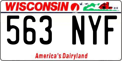 WI license plate 563NYF