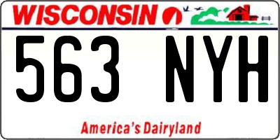 WI license plate 563NYH