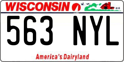 WI license plate 563NYL