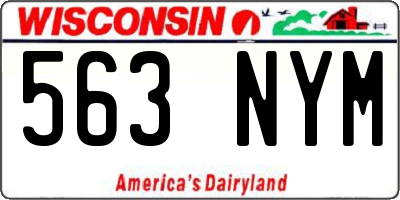 WI license plate 563NYM