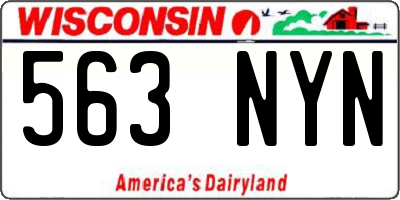WI license plate 563NYN