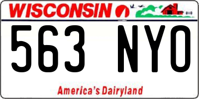 WI license plate 563NYO