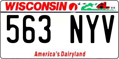 WI license plate 563NYV