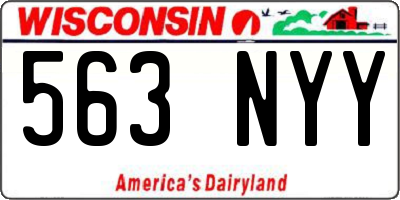 WI license plate 563NYY