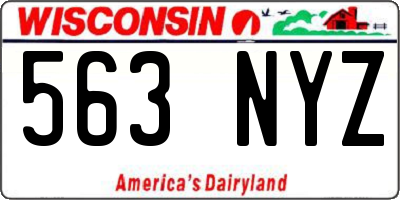 WI license plate 563NYZ