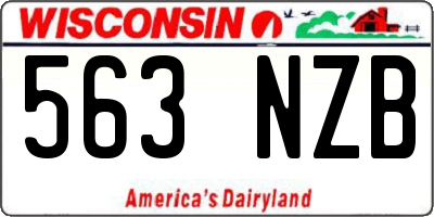 WI license plate 563NZB
