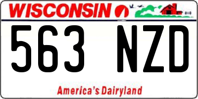 WI license plate 563NZD