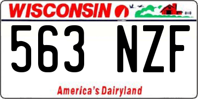 WI license plate 563NZF