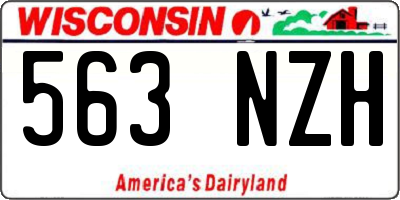 WI license plate 563NZH