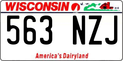 WI license plate 563NZJ