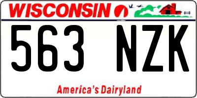 WI license plate 563NZK