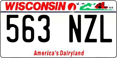 WI license plate 563NZL