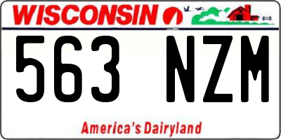 WI license plate 563NZM