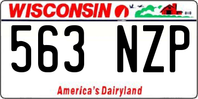 WI license plate 563NZP