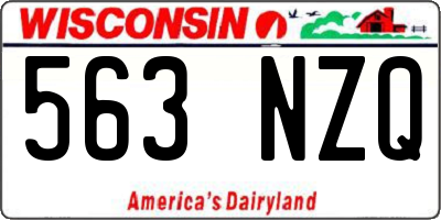 WI license plate 563NZQ