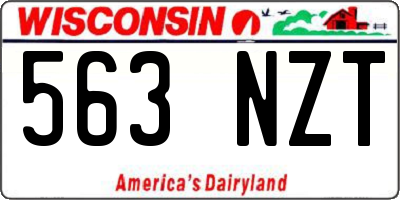 WI license plate 563NZT