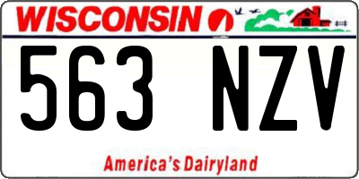 WI license plate 563NZV