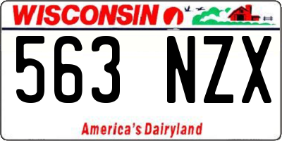 WI license plate 563NZX