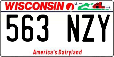 WI license plate 563NZY