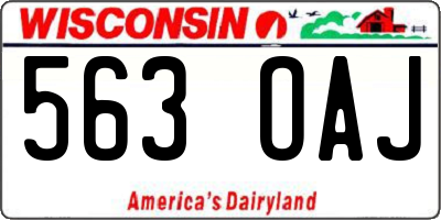 WI license plate 563OAJ