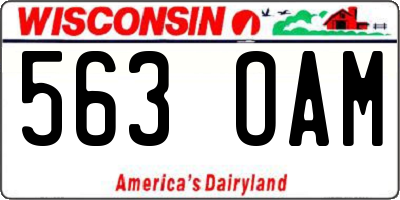 WI license plate 563OAM