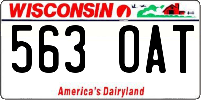 WI license plate 563OAT