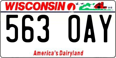 WI license plate 563OAY