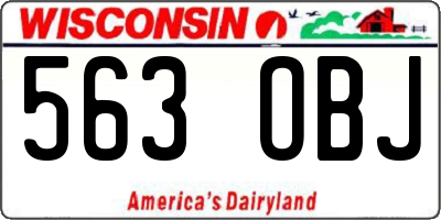 WI license plate 563OBJ