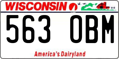 WI license plate 563OBM