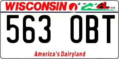 WI license plate 563OBT