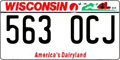 WI license plate 563OCJ